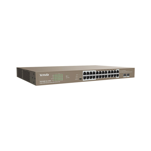 Коммутатор 24 портовый гигабитный не управляемый PoE, IP-COM G1126P-24-410W 24GE+2SFP Ethernet Unmanaged Switch With24-Port PoE (1/3) фото 2