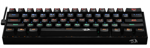 Клавиатура проводная игровая механическая REDRAGON Lakshmi RU, радужная, тихая, черная (78119) фото 5