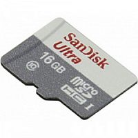 Карта памяти MicroSD  16GB  SanDisk Class 10 Ultra (80 Mb/s) без адаптера (SDSQUNS-016G-GN3MN)