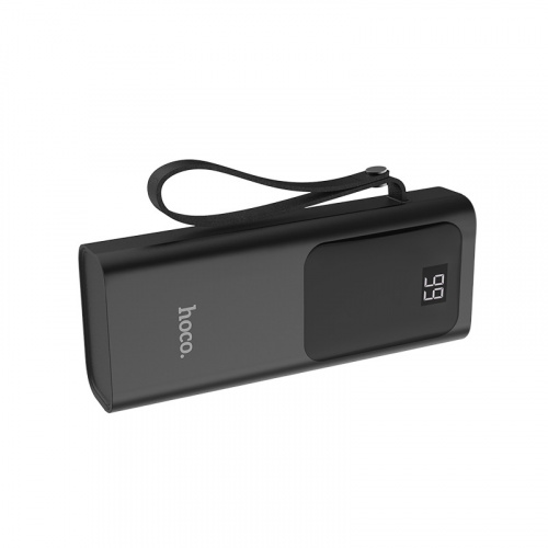 Мобильный аккумулятор Аккумулятор внешний HOCO J41, 10000mAh, 2 USB выхода, Micro, Lightning и Type-C входы, дисплей, чёрный(1/63) (6931474708465) фото 2