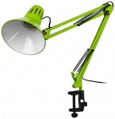 Светильник ЭРА настольный под лампу N-121-E27-40W-GR Е27 на струбцине зеленый (1/18) (Б0052760) фото 4