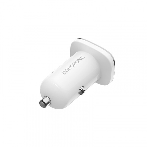 Блок питания автомобильный 1 USB Borofone BZ12A, Lasting power, 3A, пластик, QC3.0, цвет: белый (1/44/176) (6931474708687) фото 4