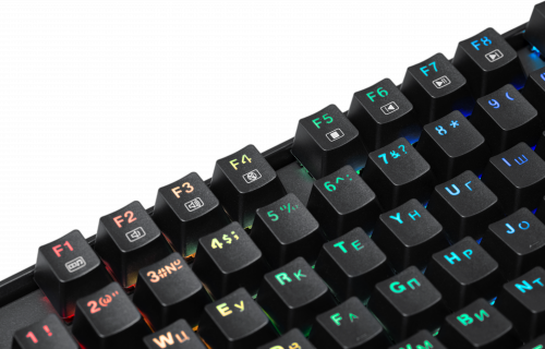Клавиатура проводная игровая механическая REDRAGON Mitra, USB, RGB подсветка, Full Anti-Ghosting, черная (1/10) (75015) фото 9