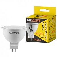 Лампа светодиодная WOLTA LX MR16 8Вт 3000К 560лм GU5.3 1/50 (30YMR16-220-8GU5.3)