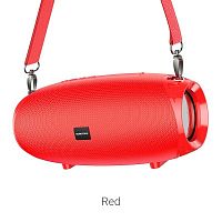 Колонка портативная Borofone BR12 Amplio, Bluetooth, 1200 мАч, 5 Вт, красный (1/30) (6931474735638)