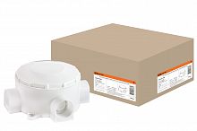 Распаячная коробка ОП D80х35мм, IP42, 3-х рожковая, белая TDM (1/150/150)