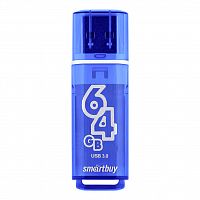Флеш-накопитель USB 3.0  64GB  Smart Buy  Glossy  темно синий (SB64GBGS-DB)