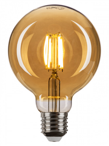Лампа светодиодная TDM «Винтаж» золотистая G95, 7 Вт, 230 В, 2700 К, E27 (шар) (1/20) (SQ0340-0345) фото 4