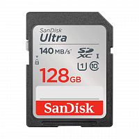 Карта памяти SDXC  128GB  SanDisk Class 10 Ultra UHS-I (140 Mb/s) (SDSDUNB-128G-GN6IN)