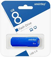 Флеш-накопитель USB  8GB  Smart Buy  Clue  синий (SB8GBCLU-BU)