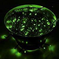 Гирлянда NEON-NIGHT "Твинкл Лайт" 10 м, черный ПВХ, 100 диодов, цвет зеленый (1/24) (303-137)