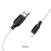 Кабель USB - 8 pin Borofone BX42 Encore, 1.0м, круглый, 2.4A, силикон, цвет: белый(1/360) (6931474736734)