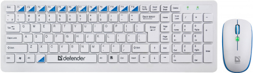 Комплект беспроводной Клавиатура + Мышь DEFENDER Skyline 895, Nano, белая (1/12) (45895) фото 4