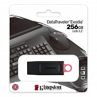 Флеш-накопитель USB 3.2  256GB  Kingston  DataTraveler Exodia  чёрный/розовый (DTX/256GB)