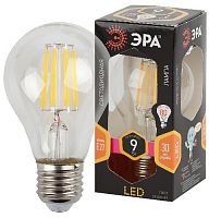 Лампа светодиодная ЭРА F-LED A60-9W-827-E27 Е27 / Е27 9Вт филамент груша теплый белый свет (1/100)