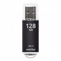 Флеш-накопитель USB 3.0  128GB  Smart Buy  V-Cut  чёрный (SB128GBVC-K3)