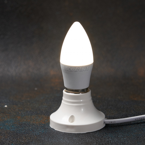 Лампа светодиодная REXANT Свеча CN 9,5 Вт E27 903 лм 4000 K нейтральный свет (10/100) (604-026) фото 2