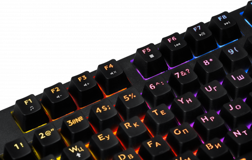 Клавиатура проводная игровая механическая DEFENDER Blitz GK-240L RU,Rainbow, черная (45240) фото 10