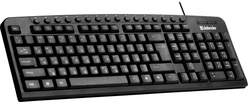 Клавиатура проводная DEFENDER Focus HB-470 RU, USB, мультимедиа, черная (1/20) (45470) фото 5