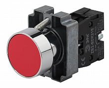 Кнопка ЭРА управления LAY5-BA41 без подсветки красная 1з (20/200/8000)