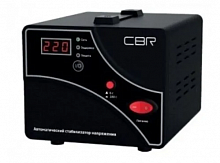 Стабилизатор напряжения CBR CVR 0157, 1500 ВА/900 Вт, 140–260 В, LED-индикация, вольтметр, 2 евророзетки,корп. металл (1/4)