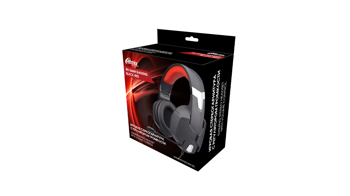 Купить Игровая гарнитура RITMIX RH-566M Gaming Black-red, 40 мм,20-20000  Гц,32Ом, черный/красный (1/20) (80001496) RITMIX 80001496 по лучшей цене с  доставкой - интернет магазин №1 в России