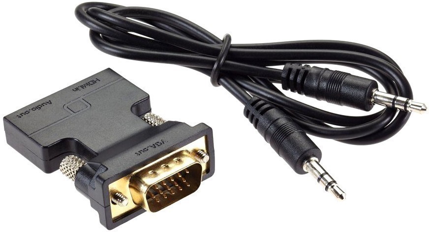 Адаптер переходник HDMI на VGA конвертер активный процессор купить оптом в Tutopt