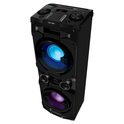 Портативная аудиосистема напольная SVEN АС PS-1500 (500 Вт, Bluetooth, FM, USB, LED-дисплей, ~230В), черный (1/1) (SV-022020) фото 6