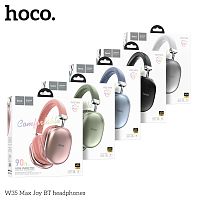 Наушники полноразмерные HOCO W35 Max Joy, bluetooth 5.3, AUX, цвет: розовый (1/40) (6942007625593)