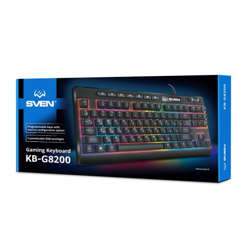 Клавиатура проводная игровая SVEN KB-G8200 (95кл, ПО, RGB-подсветка), черная (1/20) (SV-021900) фото 2