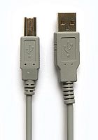 Кабель USB 2.0 A-->B, 3 м., серый (K530) (1/35) (К530)
