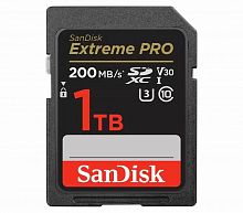 Карта памяти SDXC  1TB  SanDisk Class 10 Extreme Pro V30 UHS-I U3 (200 Mb/s) (SDSDXXD-1T00-GN4IN)