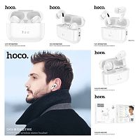 Наушники внутриканальные HOCO EW59 True, пластик, bluetooth 5.3, микрофон, цвет: белый (1/20/200) (6942007609470)