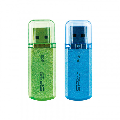 Флеш-накопитель USB  8GB  Silicon Power  Helios 101  голубой (SP008GBUF2101V1B) фото 2