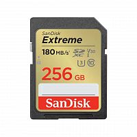 Карта памяти SDXC  256GB  SanDisk Class 10 Extreme V30 UHS-I U3 (180 Mb/s) (SDSDXVV-256G-GNCIN)