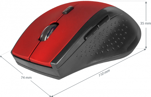 Беспроводная мышь DEFENDER Accura MM-365, 6 кнопок, 800-1600 dpi, USB, красный (1/40) (52367) фото 10