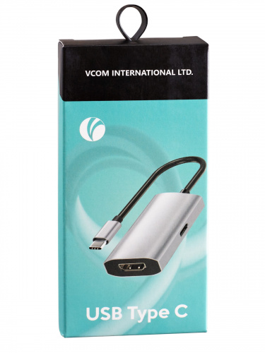 Aдаптер USB 3.1 Type-Cm --> HDMI A(f) , 4K@60Hz, PD charging, Alum Shell, VCOM <CU452A>  (1/150) фото 7