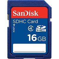 Карта памяти SDHC  16GB  SanDisk Class 4 (SDSDB-016G-B35)