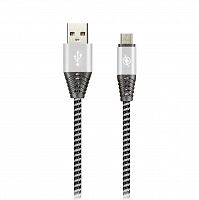 Кабель Smartbuy USB - MicroUSB HEDGEHOG серый 2 А, 1 м (ik-12HH gray)