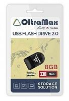 Флеш-накопитель USB  8GB  OltraMax  330  чёрный (OM-8GB-330-Black)