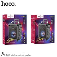 Колонка портативная HOCO DS25, 2mic, TF, USB, AUX, TWS, FM, Bluetooth 5.0, емкость аккумулятора: 4500 мАч, цвет: чёрный (1/2) (6931474747358)