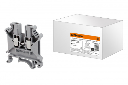 Зажим наборный ЗНН-4мм2 41А серый (Ph-C UK-4N) TDM (1/1000)