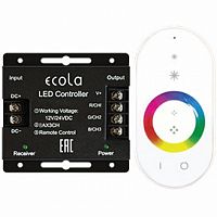 Ecola LED strip RGB RF controller 24A 288W 12V (576W 24V) с кольцевым сенсорным белым радиопультом (1/40) (RFC24WESB)