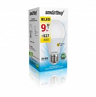 Лампа светодиодная SMARTBUY A60 9Вт 220V 3000K E27 (тёплый свет) (1/10/50) (SBL-A60-09-30K-E27-N)