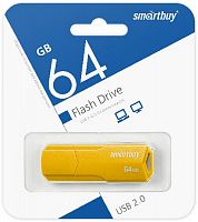 Флеш-накопитель USB  64GB  Smart Buy  Clue  жёлтый (SB64GBCLU-Y)