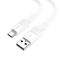 Кабель USB - Type-C HOCO X84 Solid, 1.0м, круглый, 3.0A, силикон, цвет: белый (1/33/330) (6931474771018)