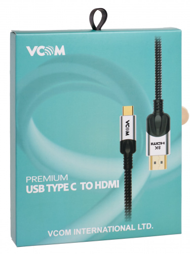 Кабель-адаптер USB 3.1 Type-Cm --> HDMI A(m) 8K@30Hz, 1.8m ,Alumi Shell,VCOM <CU423MCV-1.8M>  (1/50) фото 2