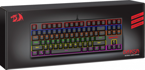 Клавиатура проводная механическая игровая REDRAGON Daksa RU, Rainbow, Full Anti-Ghosting, черная (1/10) (78308) фото 10