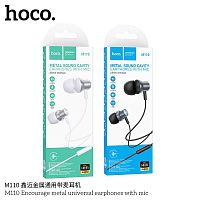 Наушники внутриканальные HOCO M110 Encourage, микрофон, кнопка ответа, кабель 1.2м, цвет: серый (1/420) (6942007602938)