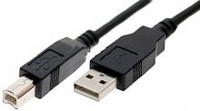 Кабель USB 2.0 A-->B, 1.0 м., чёрный (1/80) (K501)